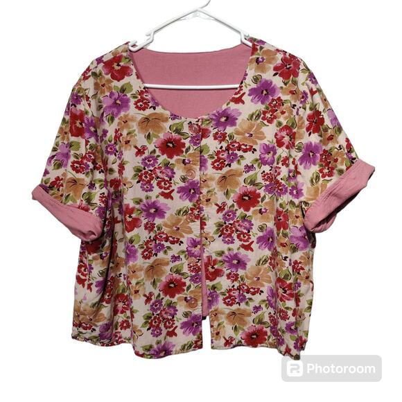 Studio Ease Women's Plus Sz 16W Linen Blend Maxi Dress and Jacket Reversible - Picture 4 of 9